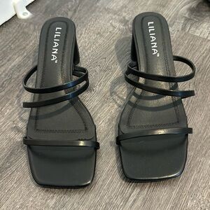 Liliana Strappy Mule Heel Black - Size 8 - worn once